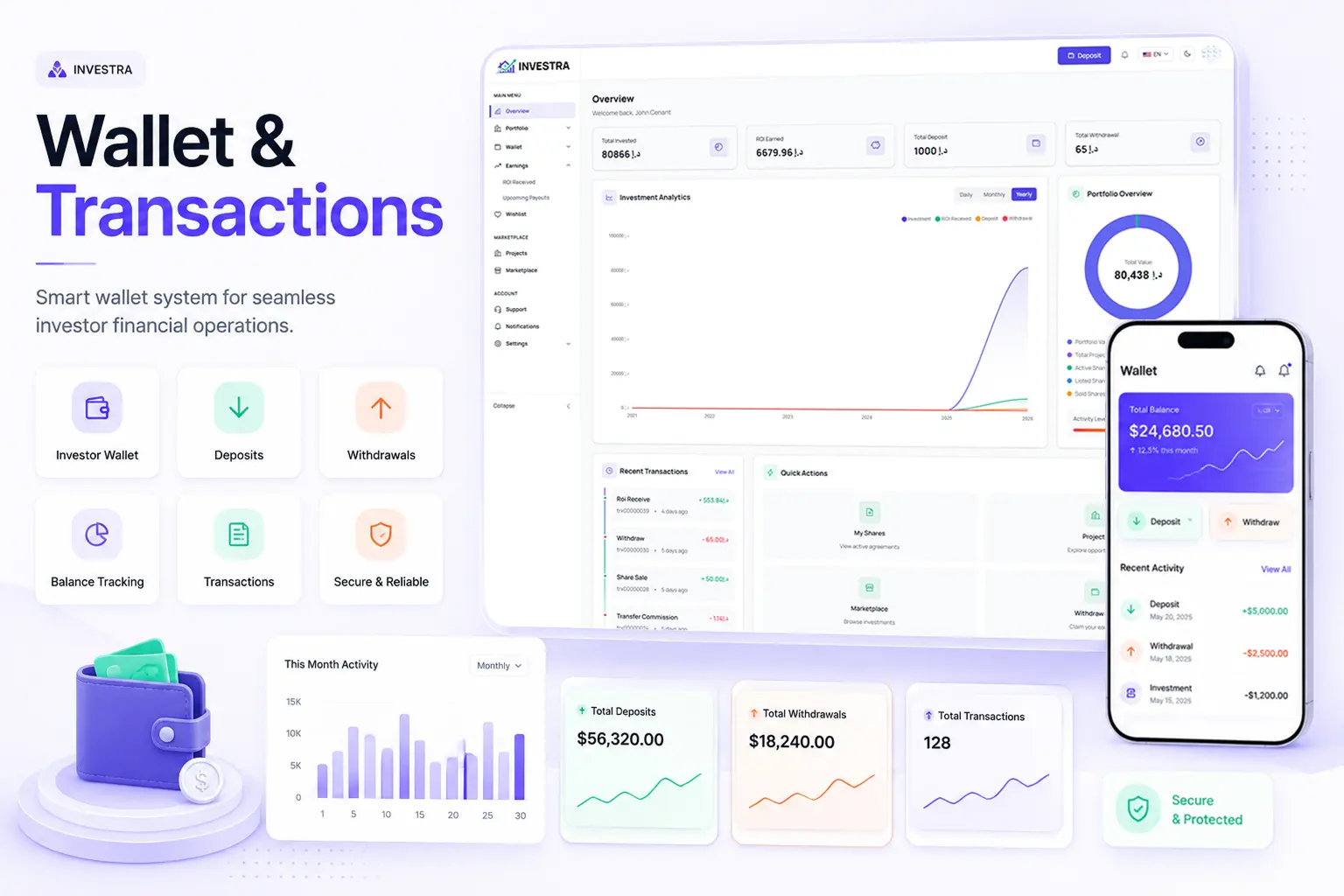 Investra - Fractional Real Estate Investment Platform with React Native App, Next.js Web & Laravel