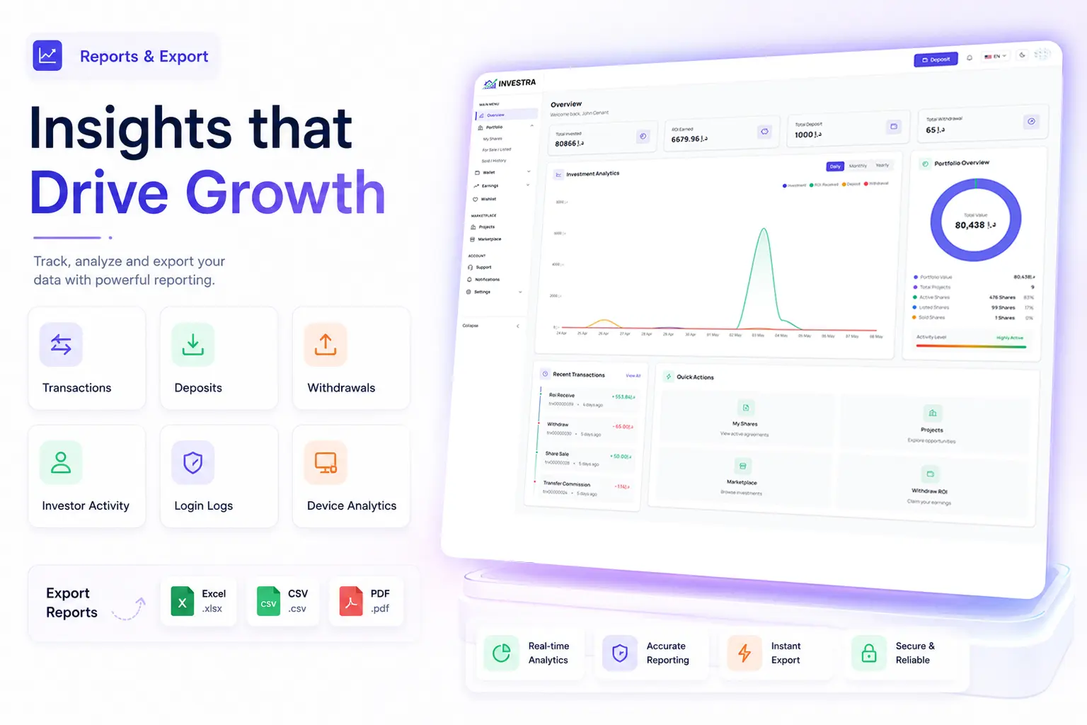 Investra - Fractional Real Estate Investment Platform with React Native App, Next.js Web & Laravel