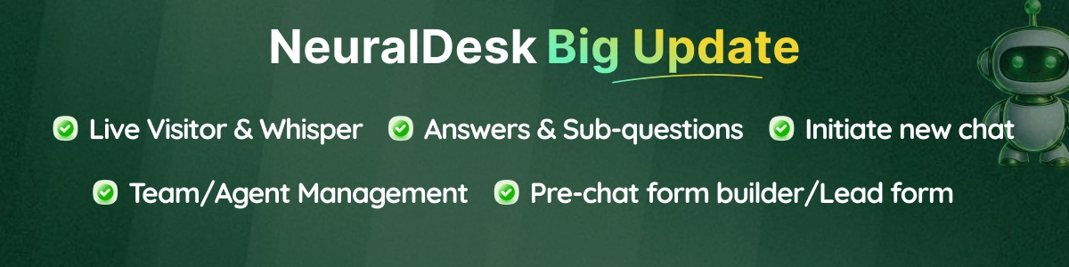 NeuralDesk - AI Chatbot, Live Chat & Customer Support SaaS