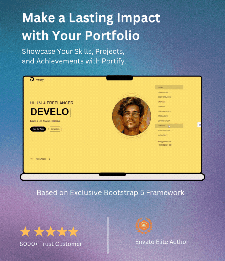 Portify - Personal Portfolio Next JS  Template