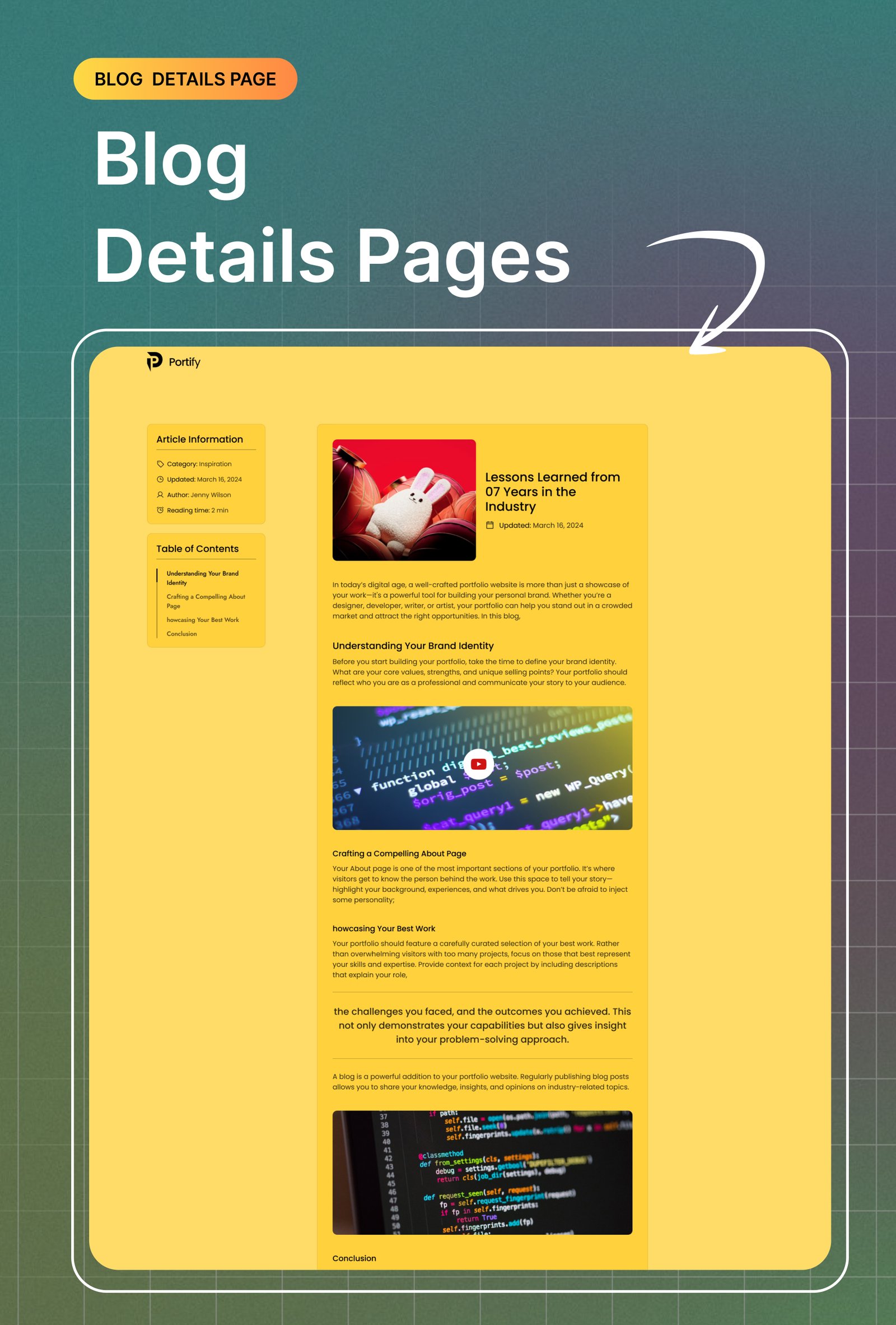 Portify - Personal Portfolio Next JS  Template