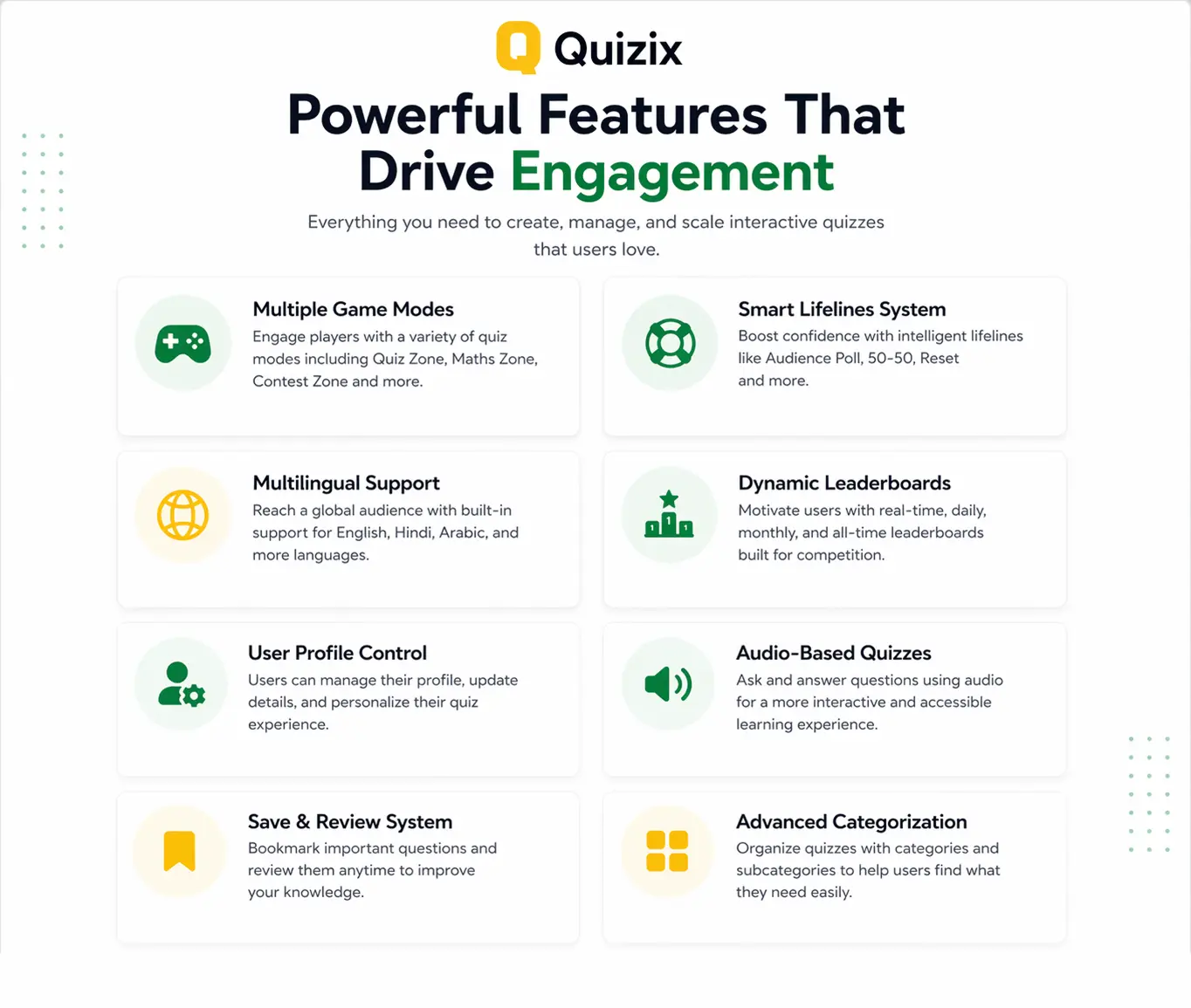 QuiziX – AI Quiz & Trivia Game | Laravel + Next.js Gamified Quiz Platform