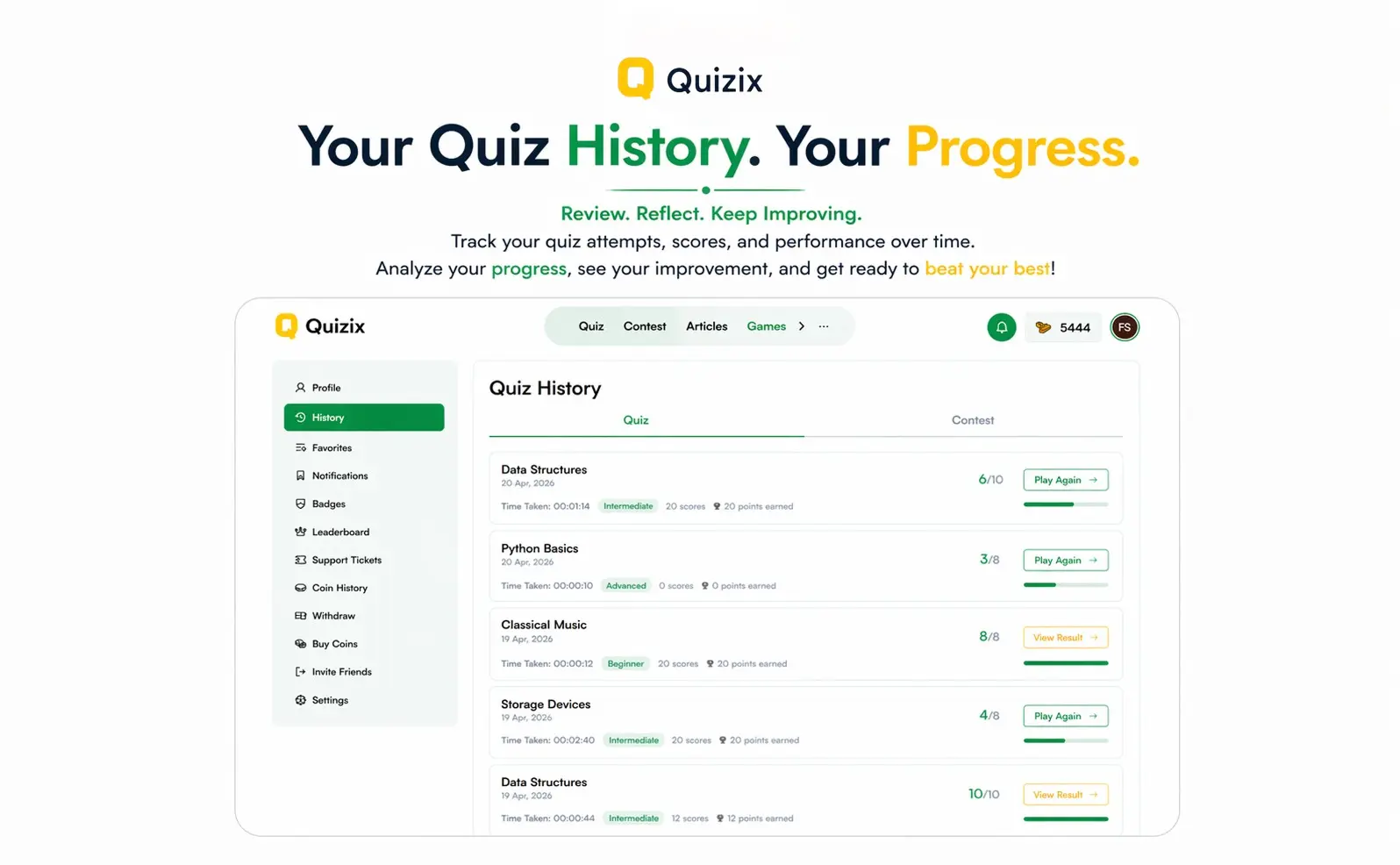 QuiziX – AI Quiz & Trivia Game | Laravel + Next.js Gamified Quiz Platform