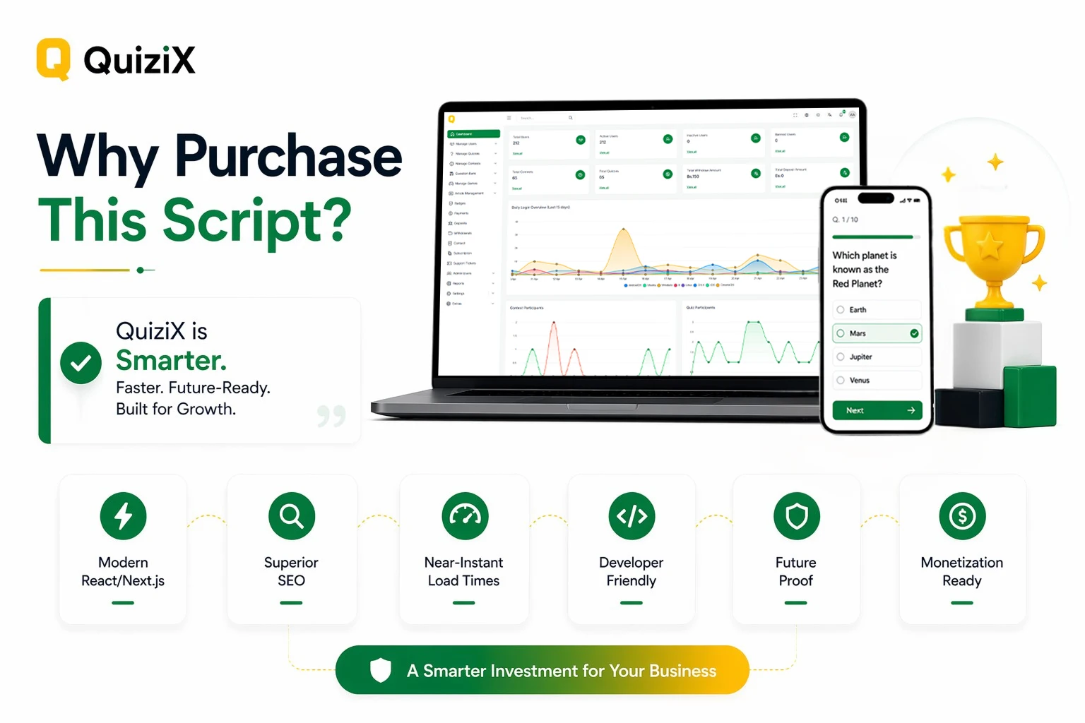 QuiziX – AI Quiz & Trivia Game | Laravel + Next.js Gamified Quiz Platform